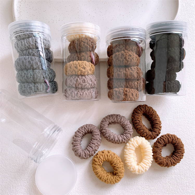 儿童罐装加宽加厚毛巾圈扎头发橡皮筋发圈女孩丸子头马尾头绳发饰