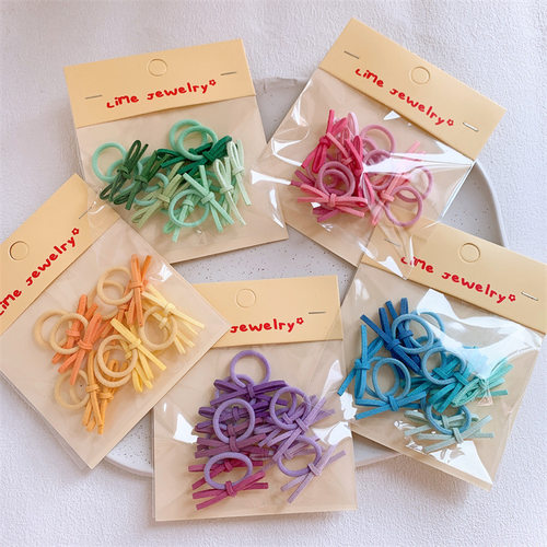 新款儿童小清新蝴蝶结发圈可爱宝宝拇指皮筋发绳小女孩不伤发头绳