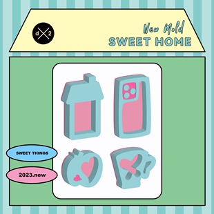 doubleD自制滴胶硅胶模具小房子相框苹果水杯手机苹果茶杯流沙