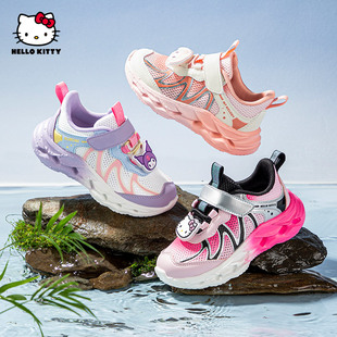 户外休闲女童单层网鞋 子镂空网眼跑步鞋 减震 运动鞋 凯蒂猫女童夏季