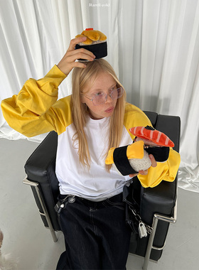 Rockrio Rarelicold 【前后两穿】芒果黄堆叠袖插肩长袖