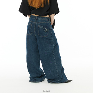 刺绣字母翻盖牛仔裤 Rockrio Rarelicold