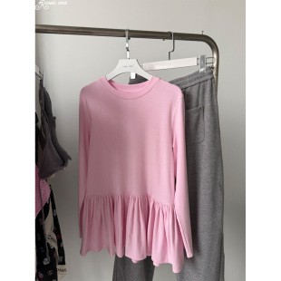 打底 百褶边长袖 莓莓牛奶色 Rarelicold Rockrio