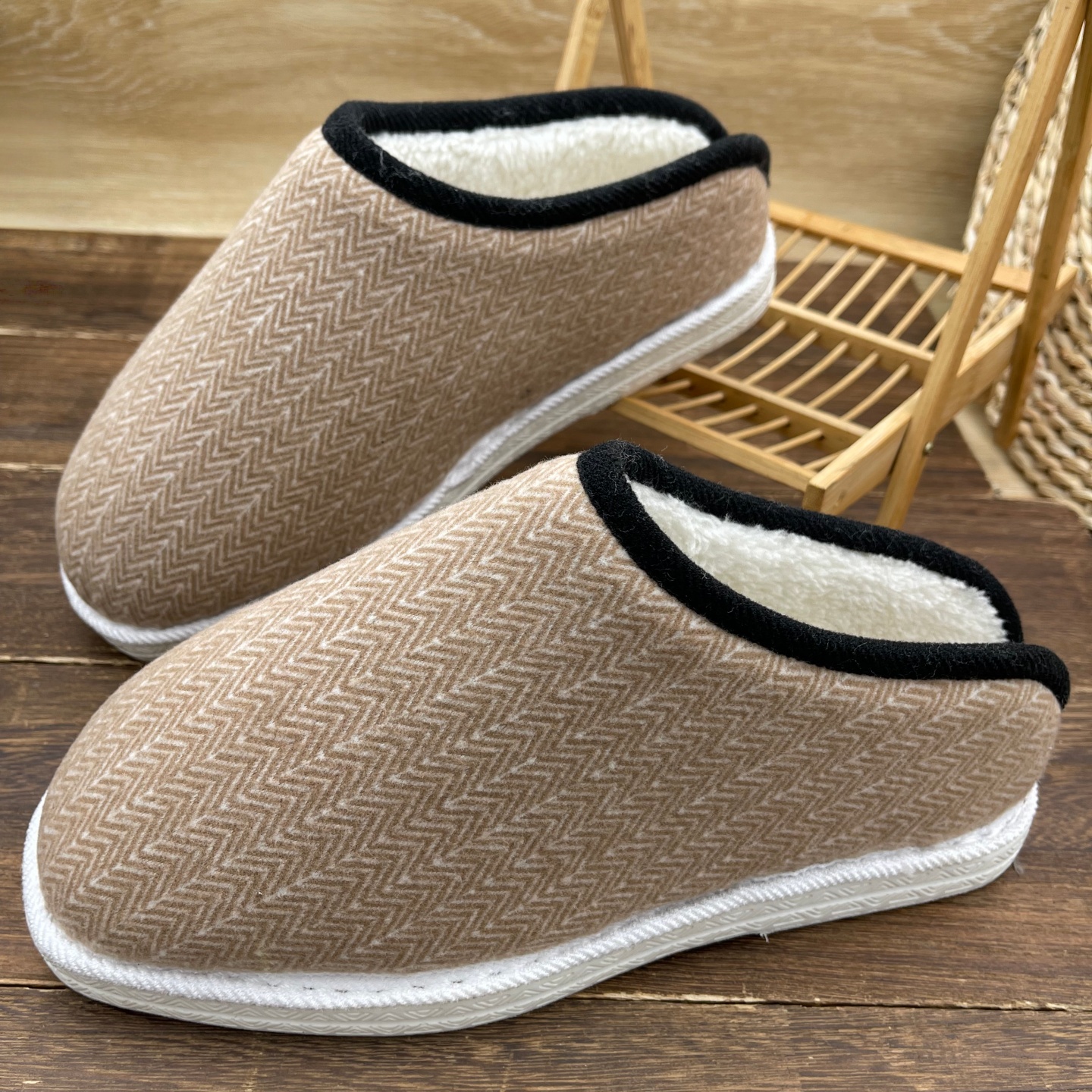 新款加绒加厚棉拖鞋男女防滑软底居家鞋室内保暖懒人鞋厚底半包跟