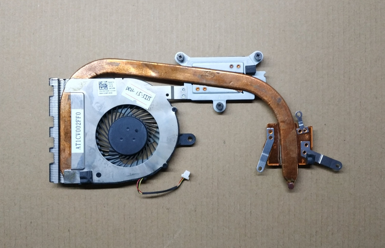 dell inspiron 15-5555散热片 散热器 风扇 散热铜管 0ntyrm