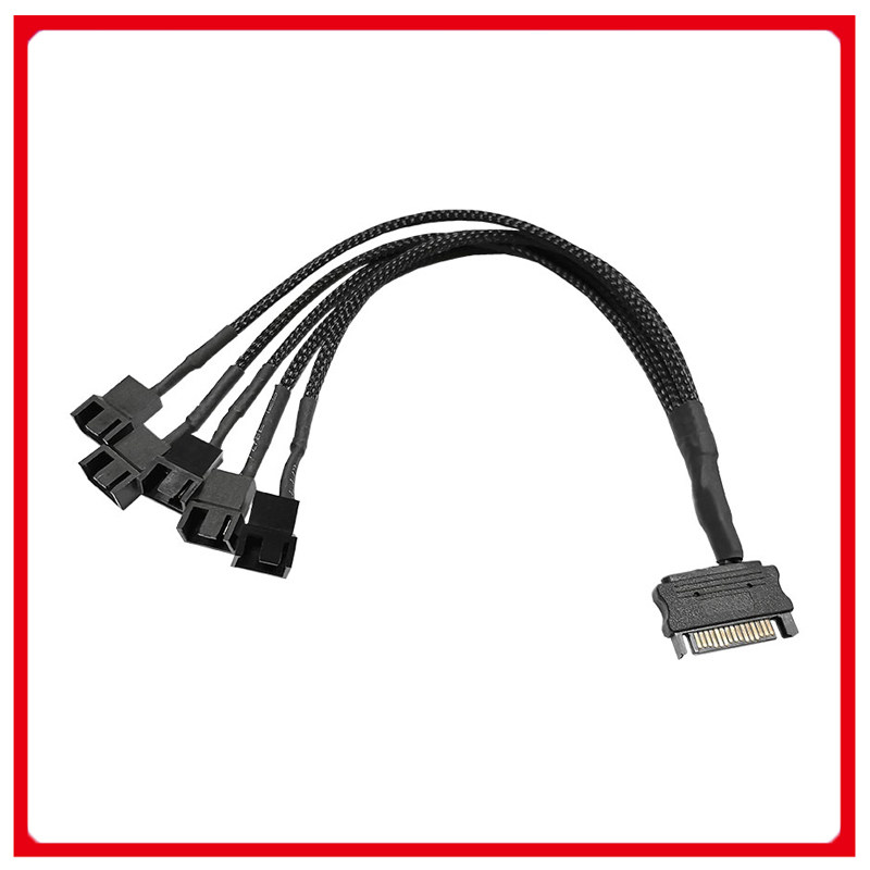 SATA转小4Pin 3Pin电源转接线 电脑机箱散热风扇CPU风扇转换线