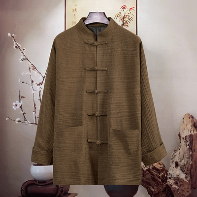 中国风唐装棉麻长袖外套
