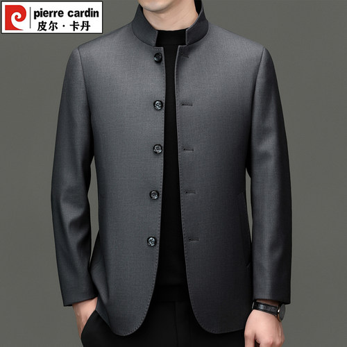 皮尔卡丹男士立领新中式中山装