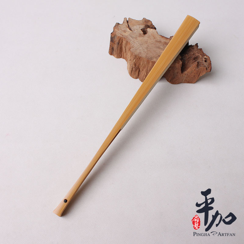 文玩折扇平加扇艺 精工水磨玉竹明式挑灯方扇子折扇扇9.5寸i.