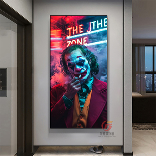 小丑JOKER装饰画杰昆菲尼克斯希斯莱杰客厅玄关KTV酒吧电影挂画