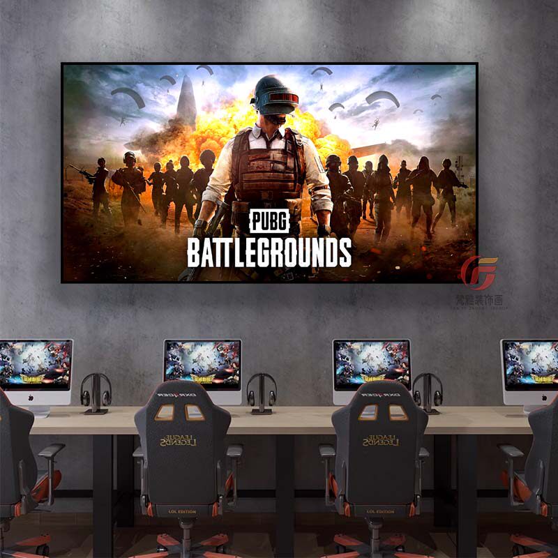 绝地求生和平精英装饰画吃鸡射击游戏PUBG挂画电竞房酒店网咖海报