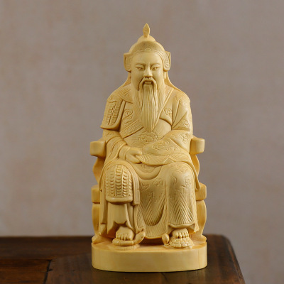 金匠大作乐清黄杨木雕真武大帝玄武雕像摆件人物圆雕传统工艺品家