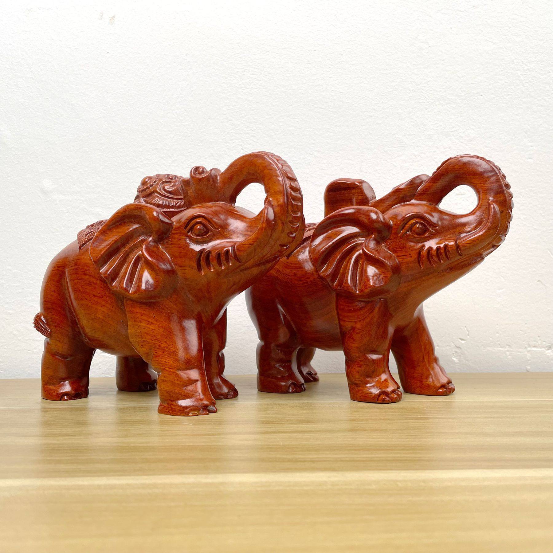 金匠大作黑檀实木雕如意大象20x1x1m,家居饰品,木雕,淘宝优惠券,粉丝福利购,淘宝优惠卷