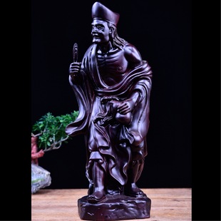 金匠大作黑檀木雕济世活佛摆件济公佛像红木工艺品家居装饰品摆件