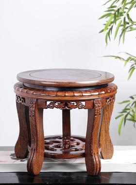 金匠大作鸡翅木红木底座花盆底座实木摆件托架石头摆件奇石文玩底