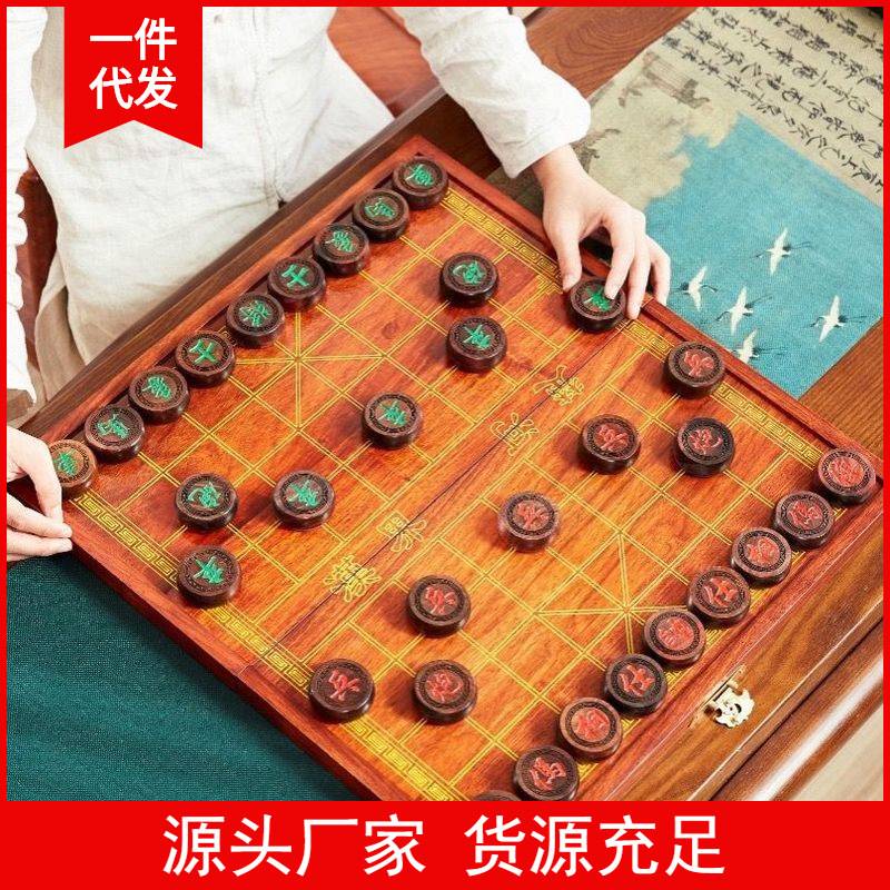 金匠大作红木工艺品中国象棋缅甸花梨4.8棋盘片-绒布款木质工艺品
