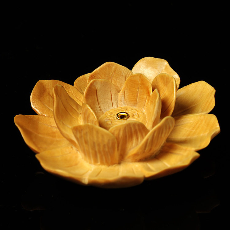金匠大作黄杨木雕荷花莲花香炉香插香座香道茶道木质摆件中式,家居饰品,香托/香盘/香座/香插,淘宝优惠券,粉丝福利购,淘宝优惠卷