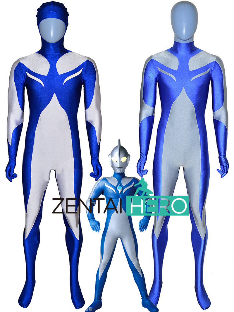 高斯凹凸曼月神模式连体紧身衣 cosplay扮演服装 无头盔送胸灯
