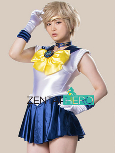 特摄giga美少女战士天王星弹力莱卡拼接连体裙cosplay漫展表演服