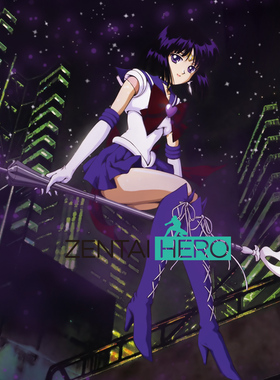 新款缎面拼接紫色美少女土萌萤土星水手服Sailor Saturn Cosplay