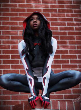 新版 格温蜘蛛服装英雄紧身衣Miles Morales Symbiote Cosplay