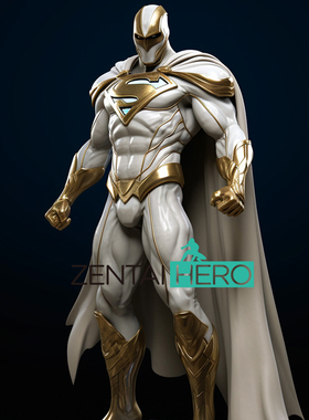 定制白色弹力印花超级英雄紧身衣 二次元漫展Clark Cosplay表演服