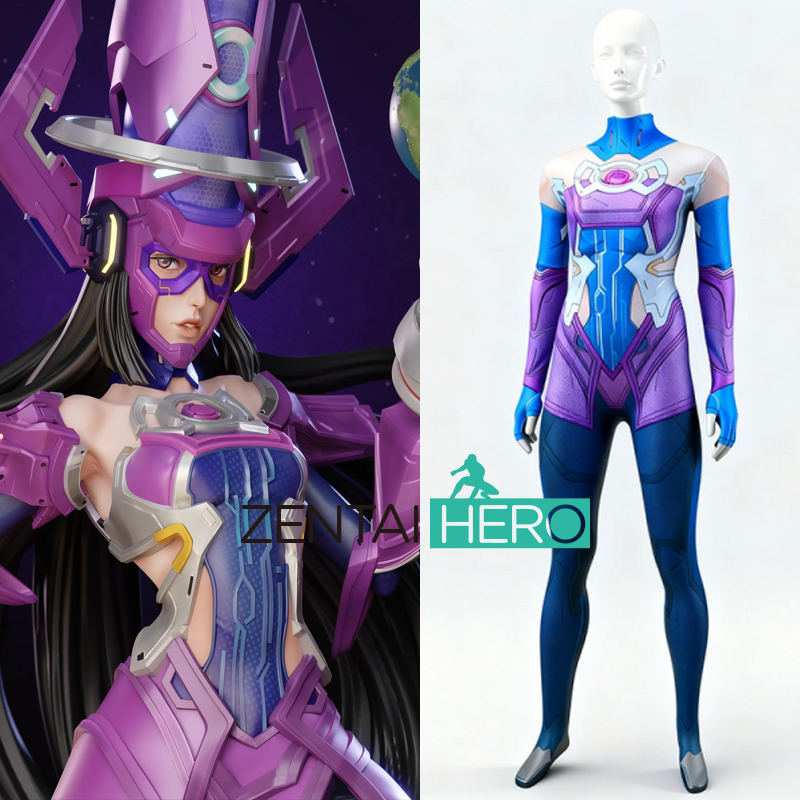 游戏漫威争锋cosplay服装Rivals Galacta吞星弹力莱卡英雄紧身衣