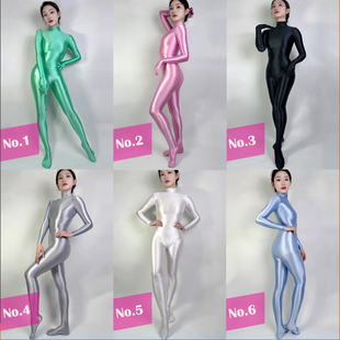 定制性感油光布zentai立体裁剪高弹超丝滑连体紧身衣多色可选