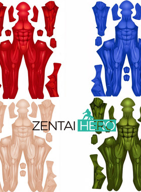定制印染肌肉纹理连体衣Cosplay女变男神器八块腹肌紧身衣演出服
