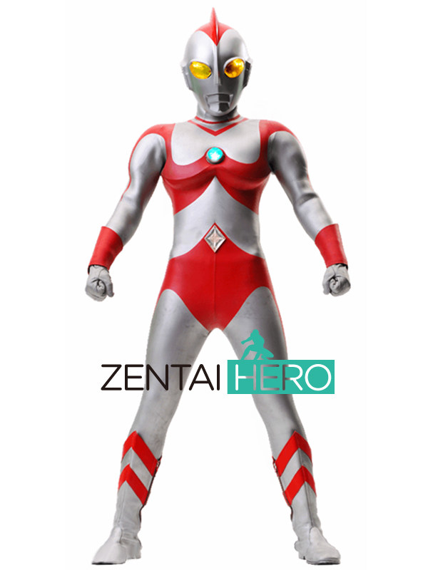 爱迪凹凸曼 莱卡拼接连体紧身衣 新艾迪80 cos扮演服装无头送胸灯