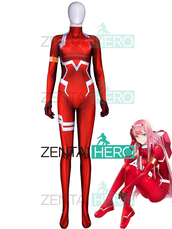 数码印花ZERO TWO 02 Darling in the Franxx紧身衣cosplay