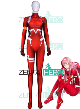 数码印花ZERO TWO 02 Darling in the Franxx紧身衣cosplay