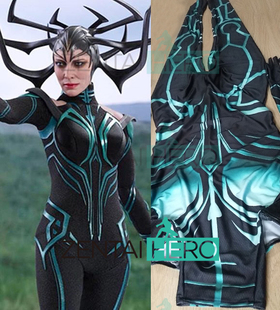 Cosplay 实拍 Costume Hela 海拉英雄连体紧身衣 漫威 电影雷神3