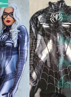 包邮 MJ女蜘蛛 黑猫共生体 Symbiote Black Cat 英雄连体紧身衣
