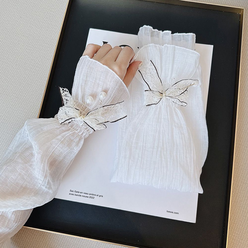 女夏季新款韩版宽松透气袖套户外骑行开车遮阳防晒护手臂护袖套