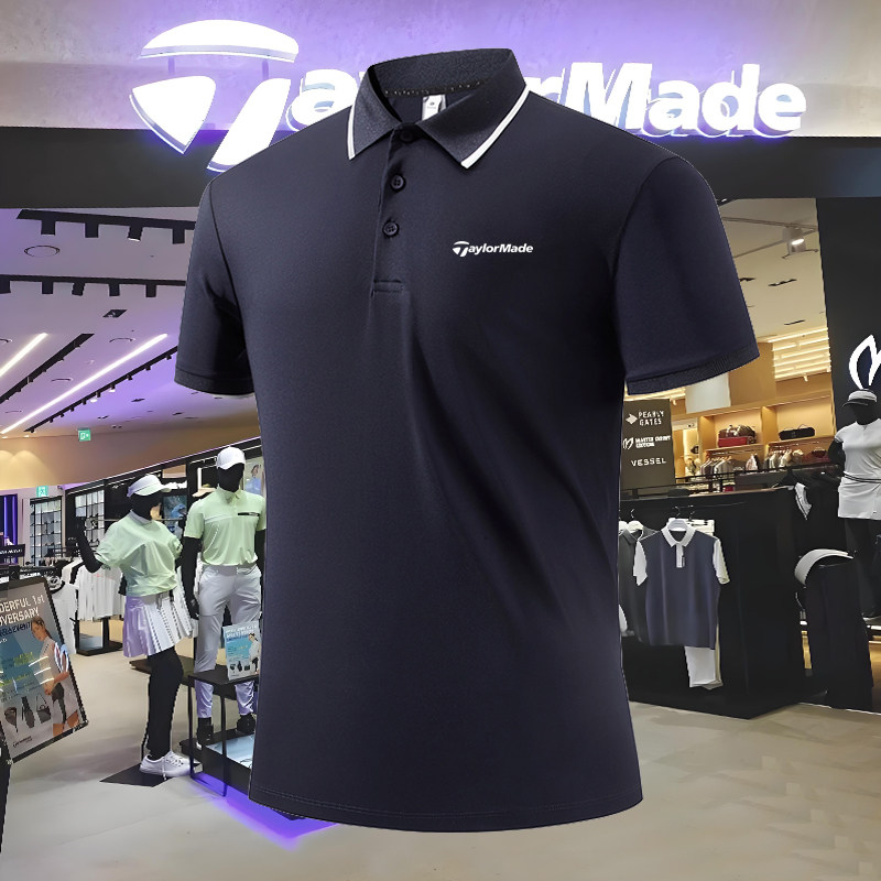 Taylormade泰勒梅polo衫男士短袖T恤户外速干轻薄翻领宽松商务t恤