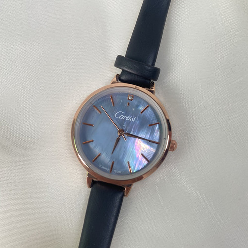 蓝色韩风chic渐变精致小众手表