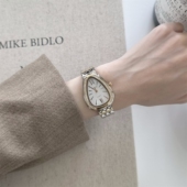 sunlife古希腊蛇形手表女轻奢时尚 小众设计感钢带镶钻艺术感腕表