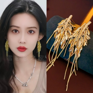 孟子义同款金色耳环耳饰耳钉耳夹耳坠2025秋冬新款女度假旅游饰品