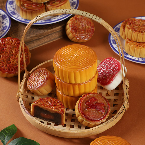 仿真月饼模型中秋节圆形冰箱橱窗