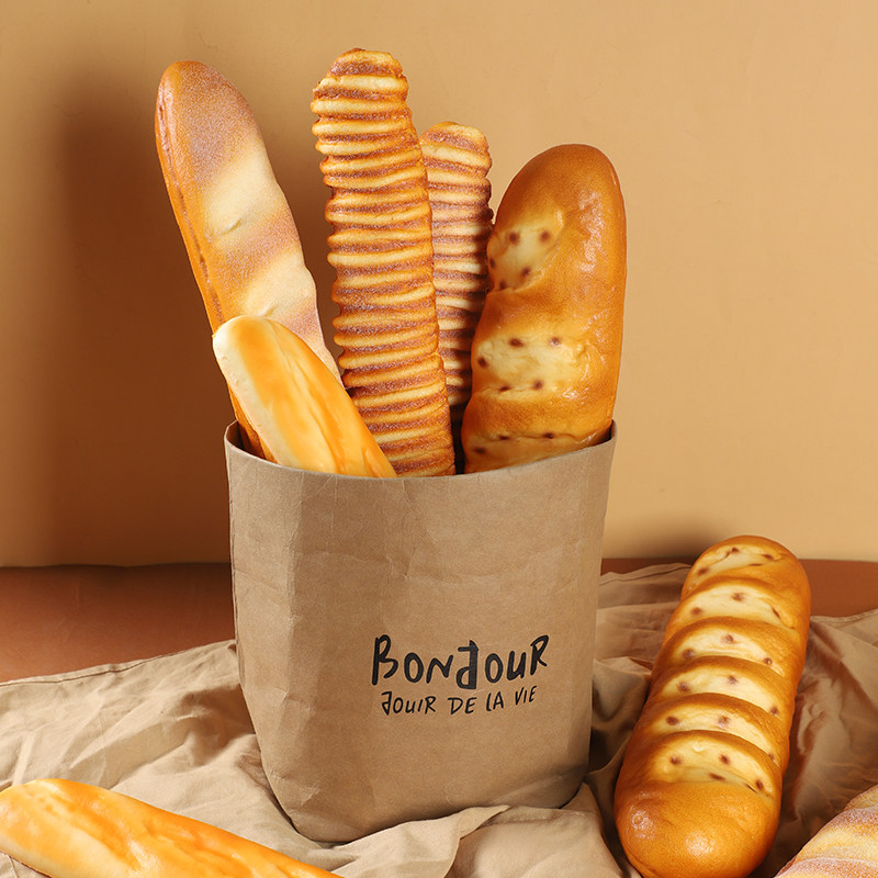 仿真长条面包法棍模型红豆长形面包PU软回弹影视拍摄道具装饰陈列