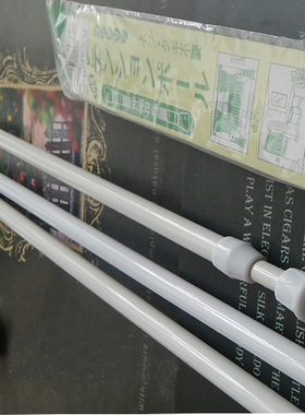 公司出日本原单 伸缩杆窗帘杆半帘杆门帘杆浴帘杆涨杆 白色