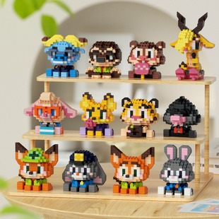 DIY疯狂动物城积木拼装玩具儿童益智创意礼物幼儿园奖励小奖品