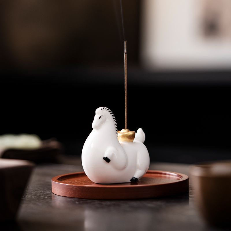 创意马上有钱线香插陶瓷小号香插底座家用室内插香器香薰炉小摆件,家居饰品,香托/香盘/香座/香插,淘宝优惠券,粉丝福利购,淘宝优惠卷