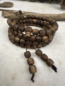 奇楠沉香张勺子老料8mm鼓珠多圈99沉36克花果蜜香凉感十足