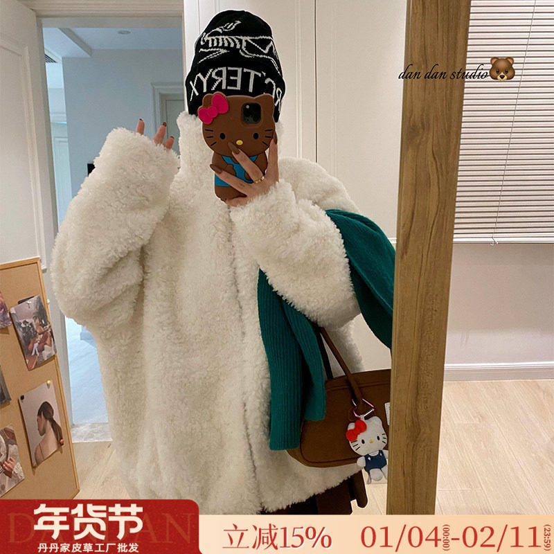 万年不过时 慵懒感100羊羔毛皮毛一体毛毛外套女冬季保暖立领上衣,女装/女士精品,皮草,淘宝优惠券,粉丝福利购,淘宝优惠卷