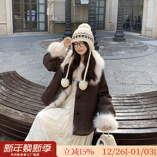 新款 90鹅绒羽绒服2025冬季 皮草外套女派克服 狐狸毛领 月落小山河