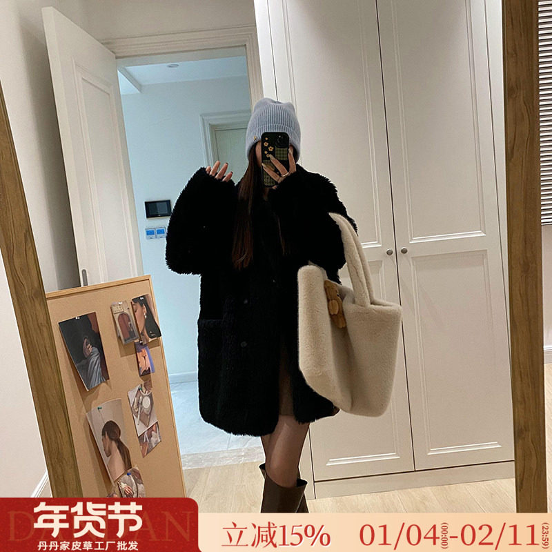 顽童托卡羊羔毛皮毛一体中长款2025新款皮草女毛毛外套冬季年轻款,女装/女士精品,皮草,淘宝优惠券,粉丝福利购,淘宝优惠卷