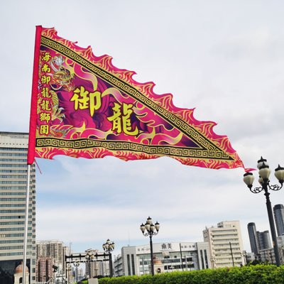 定制醒狮舞狮武术馆表演三角旗