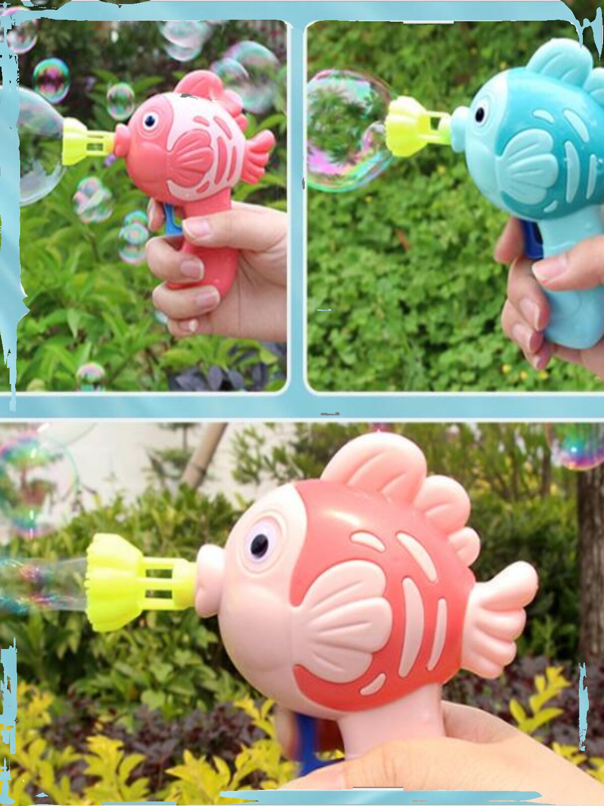 LITTLE CUTE FISH MANUAL INERTIA PRESS BUBBLE GUN CLASS PRIZES NEW YEARS DAY TOYS GIFTS FOR THE WHOLE CLASS PRIMARY SCHOOL STUDENTS